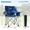 Oversized Camping Chair Foldable 500LBS Support with Cup Holder Cooler